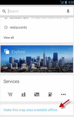 Google Maps hors ligne sur Andro&iuml;d