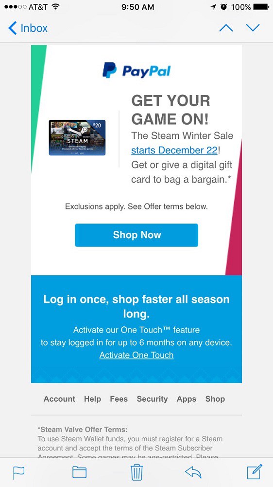 PayPal - Steam 2015 Sales End Year