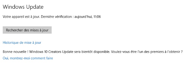 Windows 10: Creator Update pour bient&ocirc;t